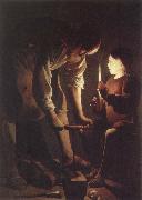 Georges de La Tour Young Christ with St.Joseph in the Capenter-s shop oil